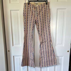 Free People Penny Stars and Stripes Flare Pants Size 30- Short
